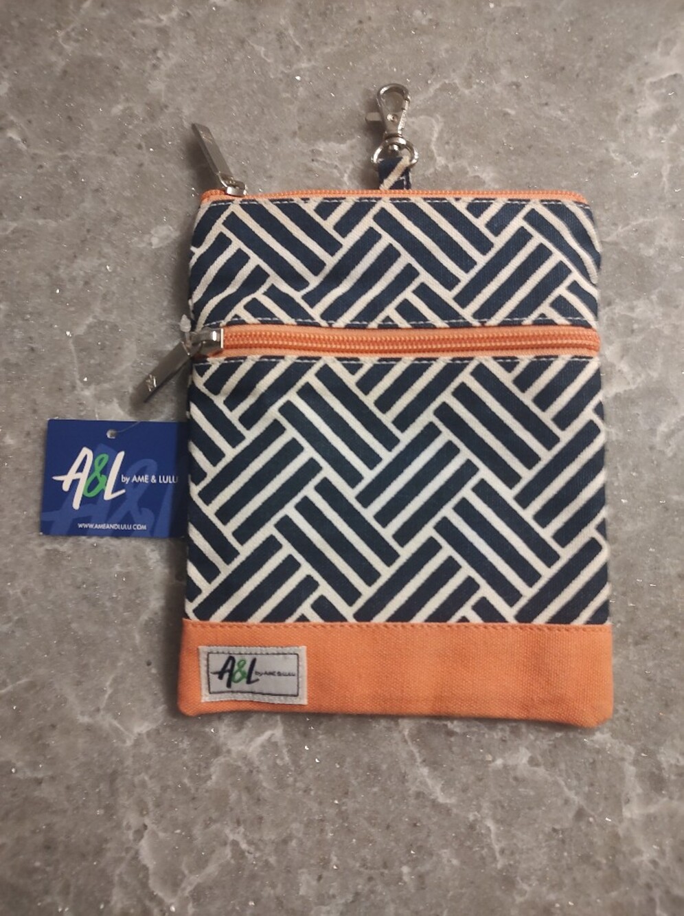 A&L Golf Purse new with Tags Navy/Orange